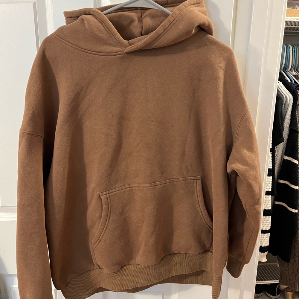 Brown Hoodie with Front Pocket